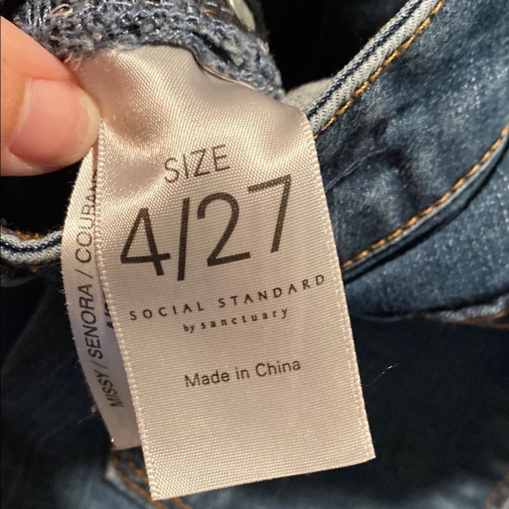 Sanctuary Skinny Jeans 4 High Rise Raw Hem - Picture 4 of 6